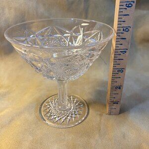 Antique EAPG Clear Glass Compote Serving Dish